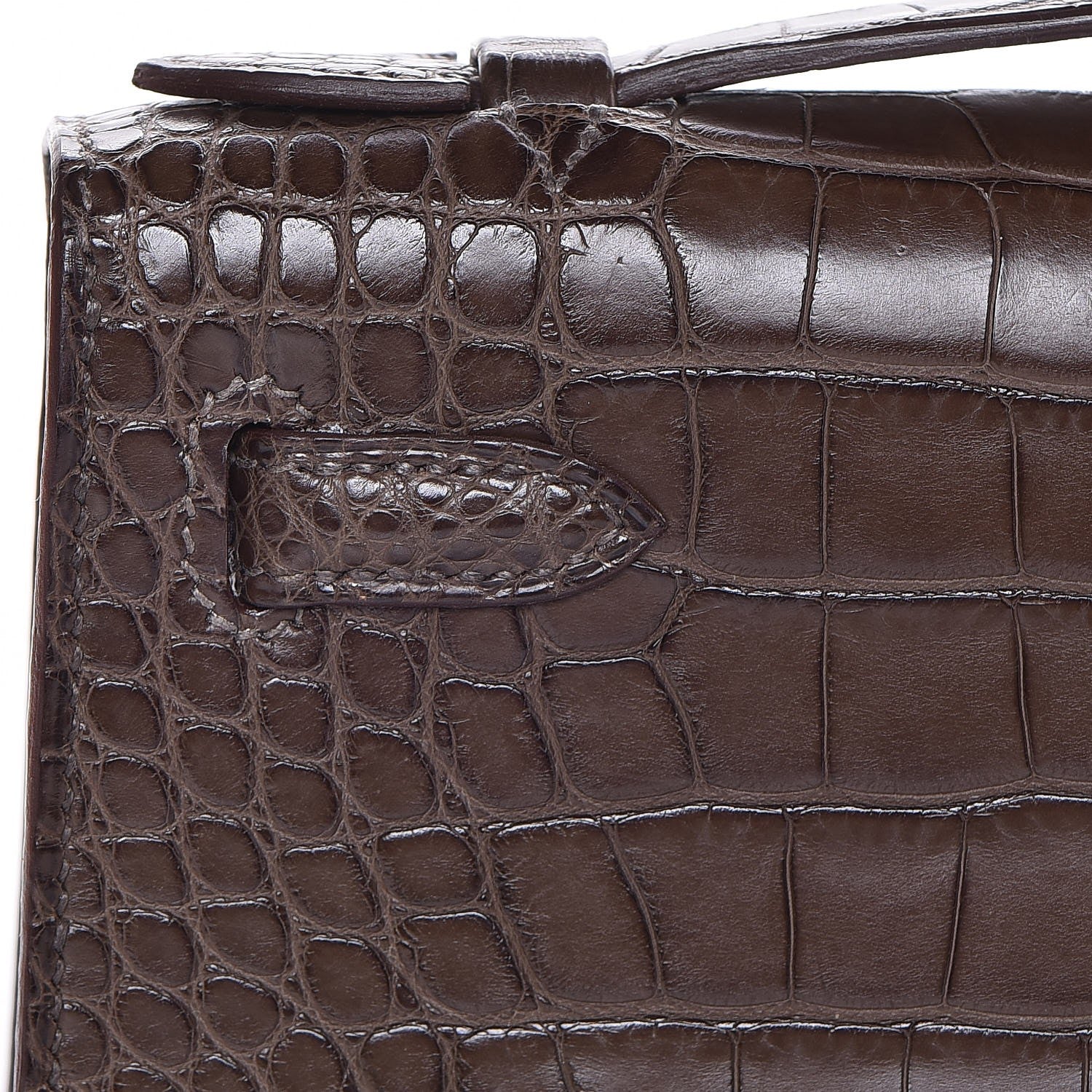 Hermes Matte Alligator Kelly Pochette Ebene 9 of 25