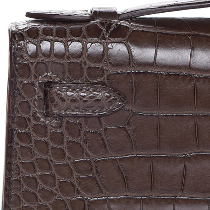 Hermes Matte Alligator Kelly Pochette Ebene 9 of 25