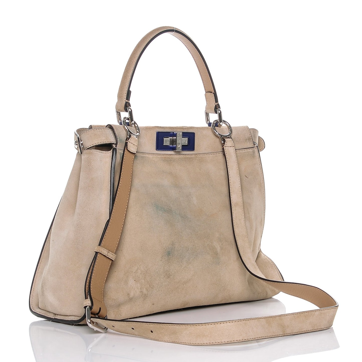 Suede Patent Gradient Medium Peekaboo Iconic Satchel Nude Multicolor