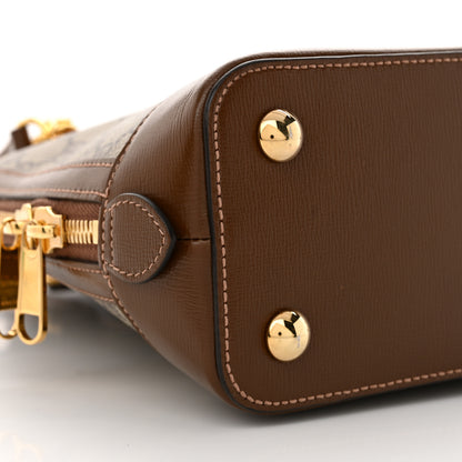 Gucci GG Supreme Monogram Azalea Calfskin Boutique Horsebit 1955 Top Handle Bag Beige Ebony Brown Sugar 9 of 10