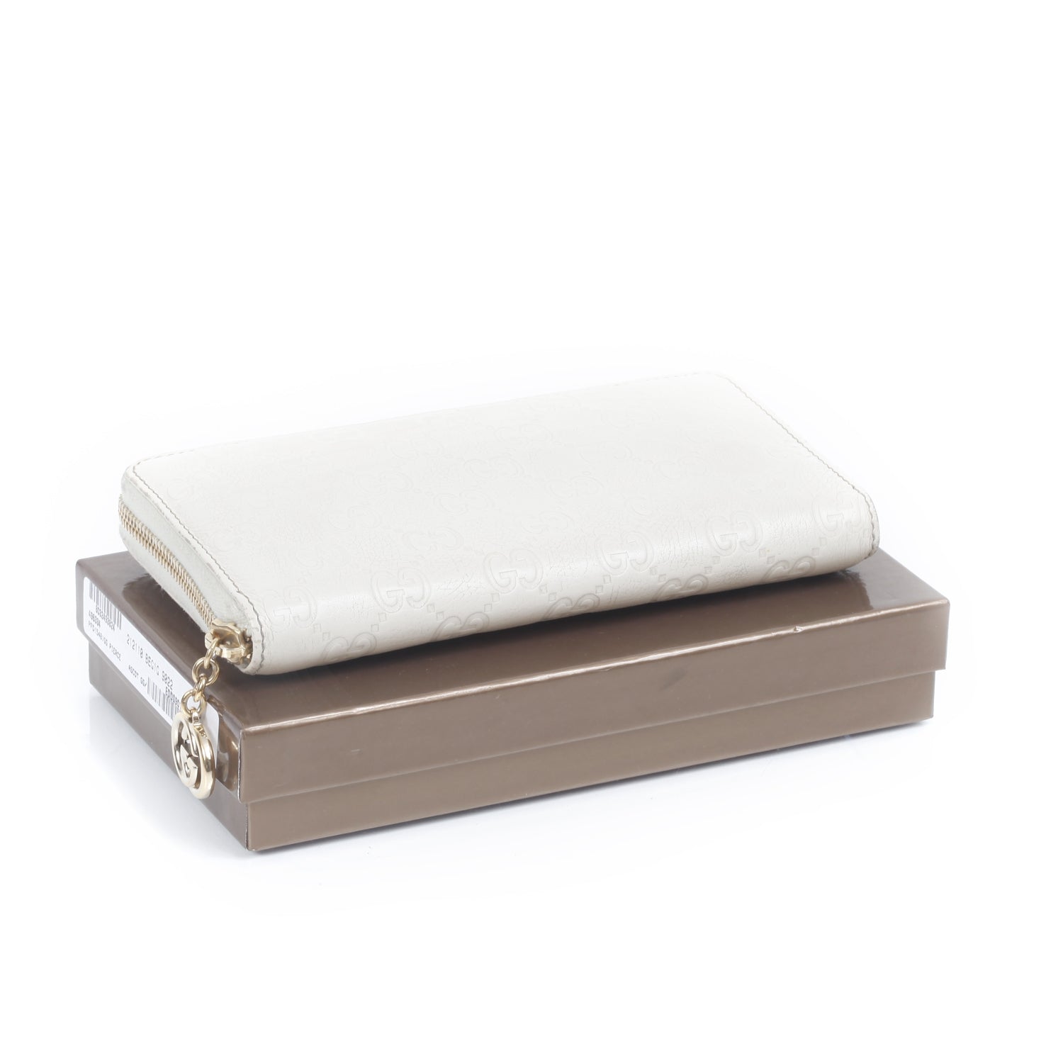 Gucci Guccissima GG Pierce Zip Around Wallet White 7 of 8