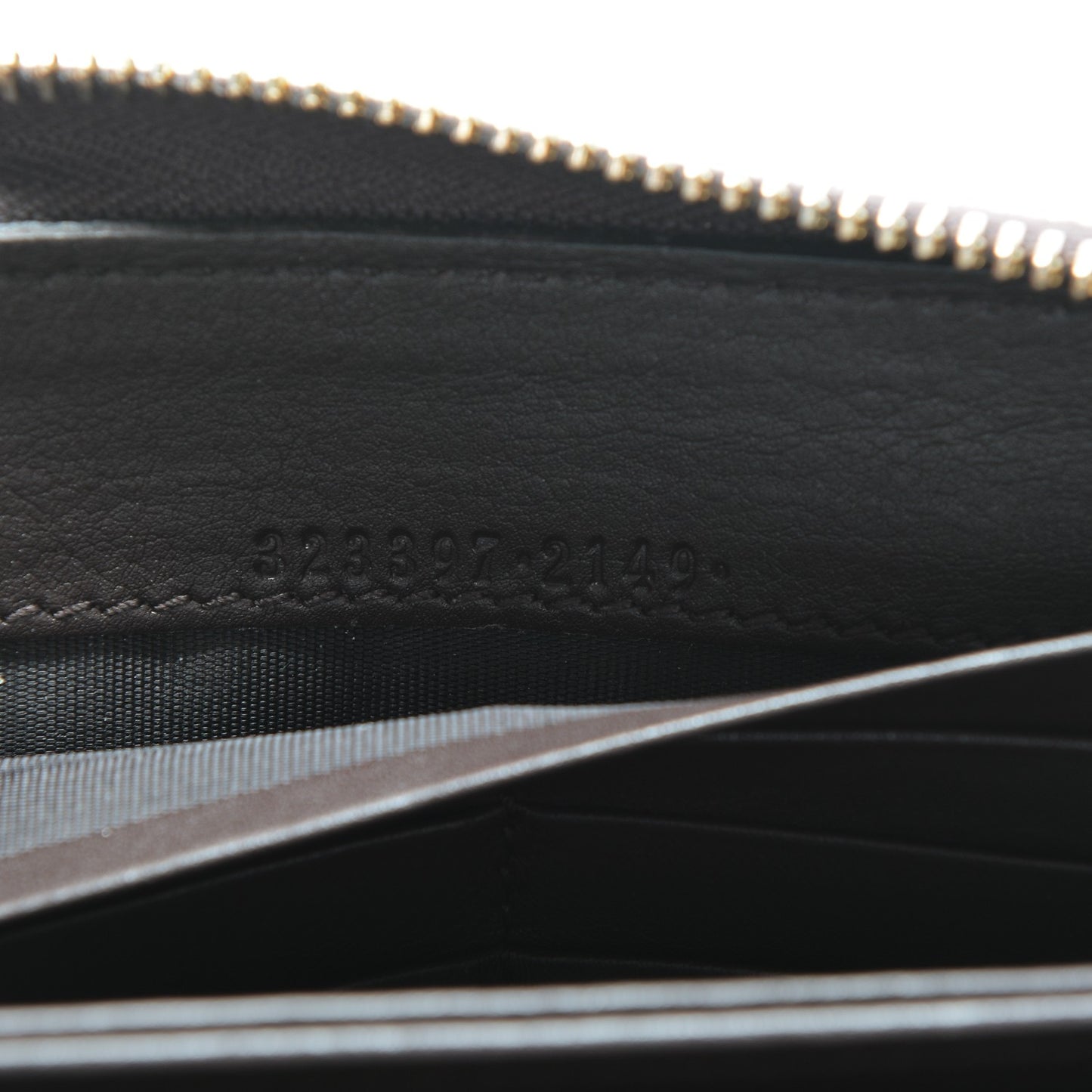 Guccissima Signature Microguccissima Bree Zip Around Wallet Chocolate