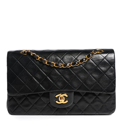 Chanel Lambskin Quilted Medium Double Flap Black 1 of 7