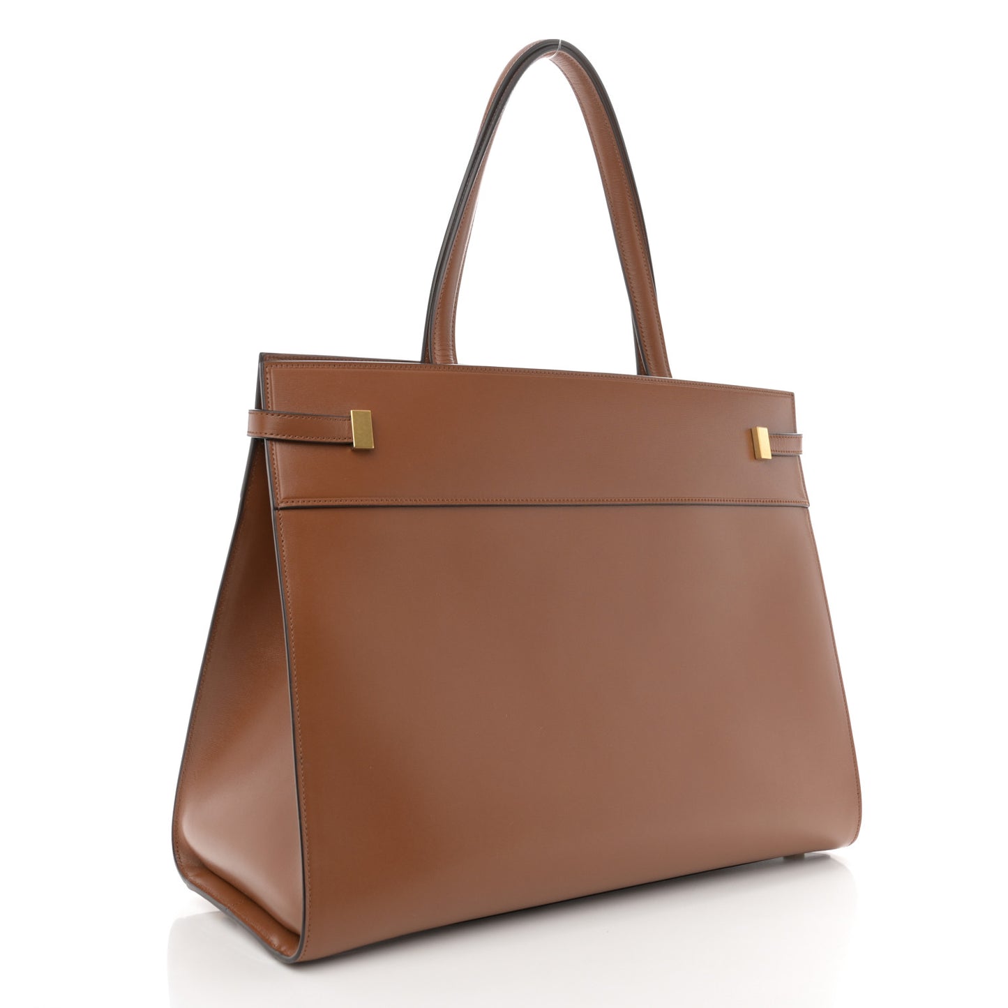 Calfskin Medium Manhattan Shopper Tote Brick