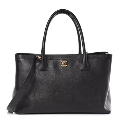 Chanel Calfskin Cerf Executive Shopper Tote Black 1 of 11