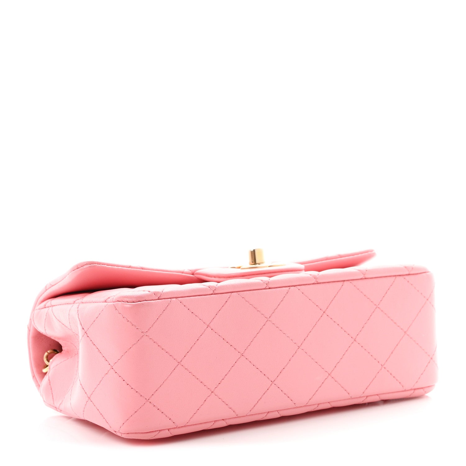 Chanel Lambskin Quilted Mini Rectangular Flap Pink 3 of 11