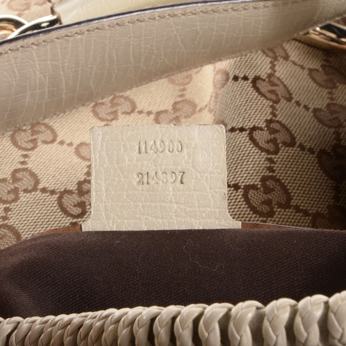 Monogram Large Horsebit Chain Hobo Off White