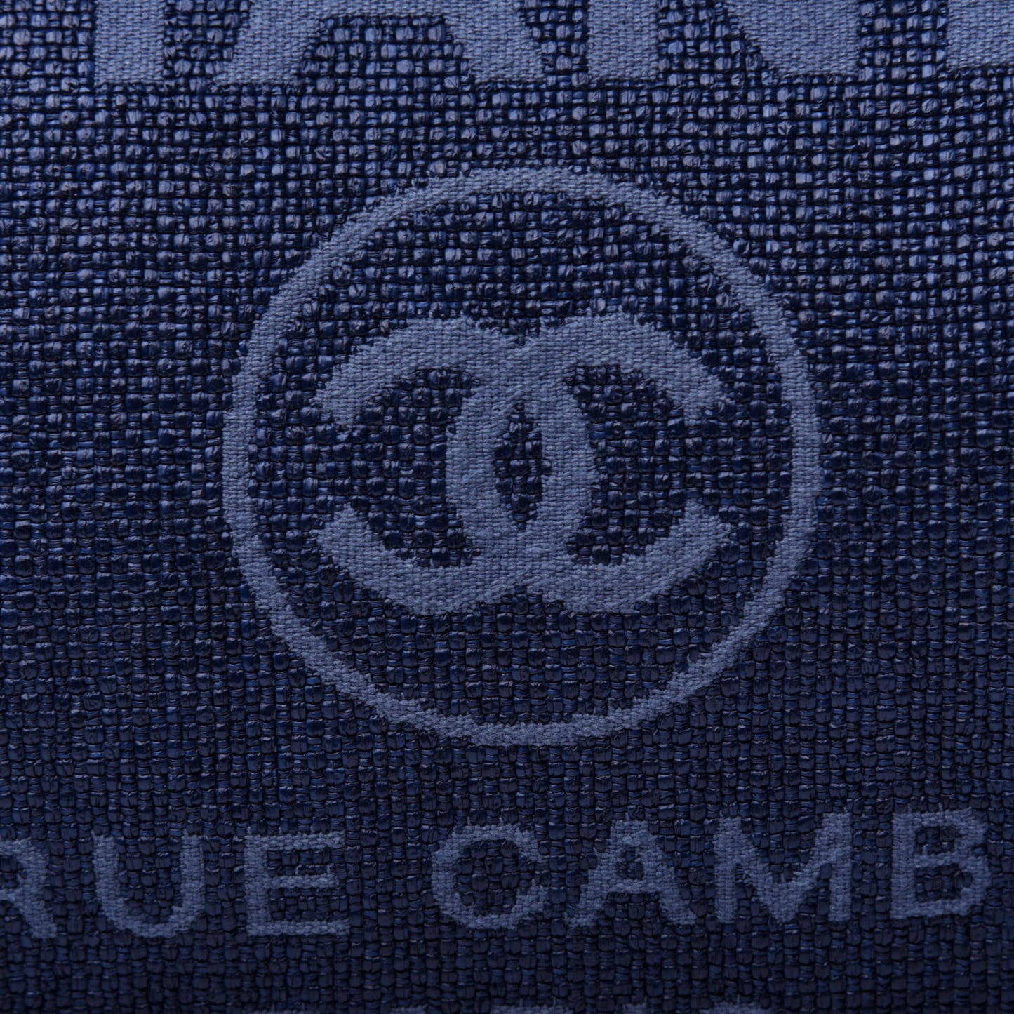 Canvas Medium Deauville Tote Dark Blue