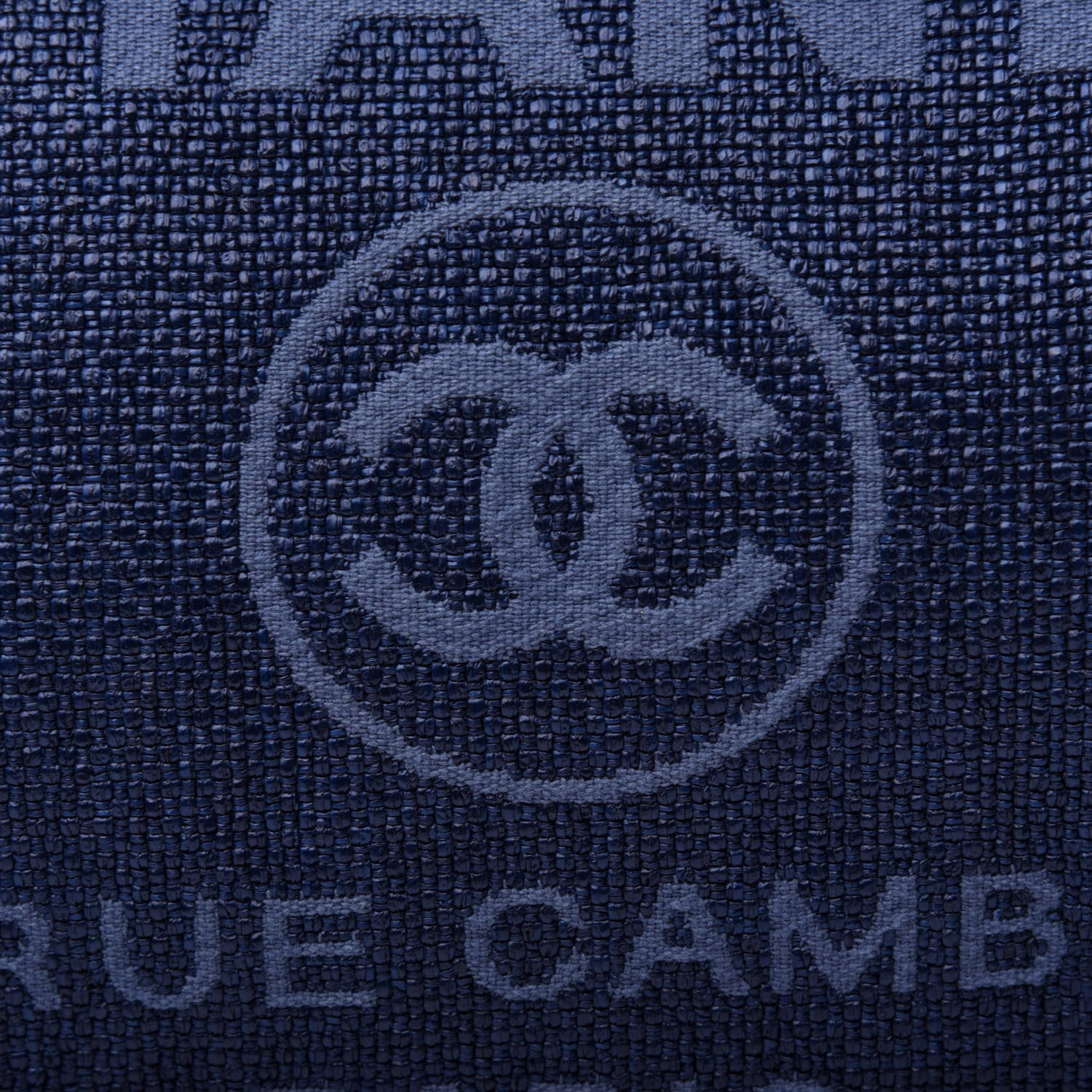 Chanel Canvas Medium Deauville Tote Dark Blue 10 of 10