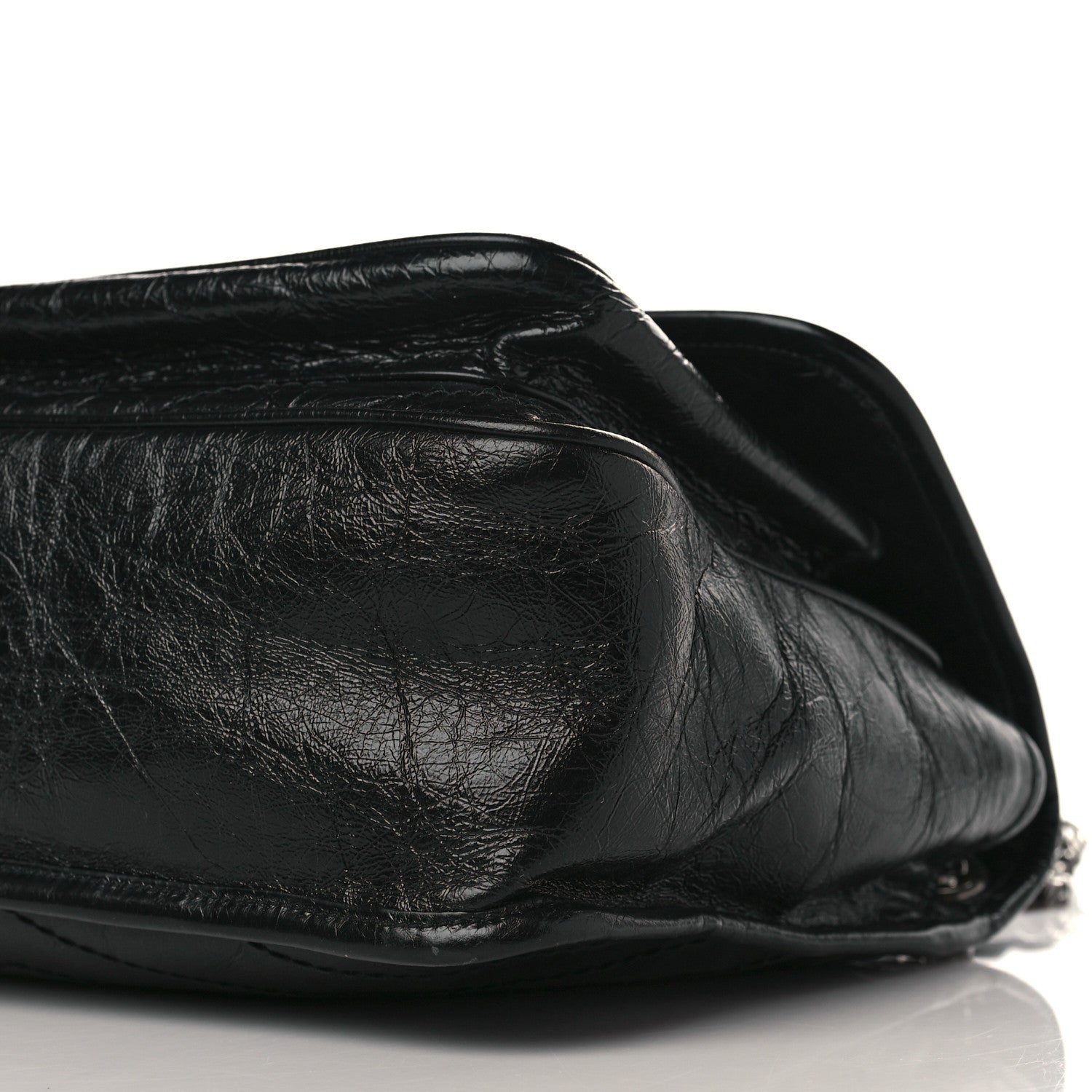 Saint Laurent Crinkled Calfskin Matelasse Monogram Medium Niki Chain Satchel Black 9 of 9