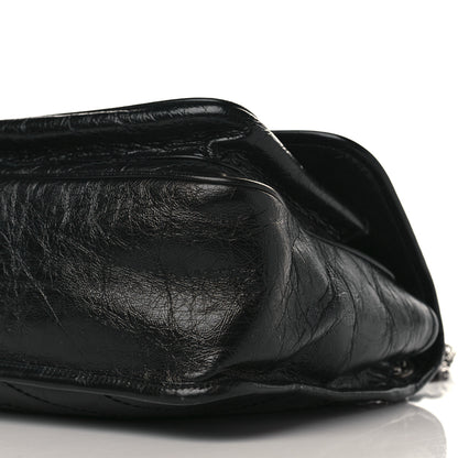 Saint Laurent Crinkled Calfskin Matelasse Monogram Medium Niki Chain Satchel Black 9 of 9