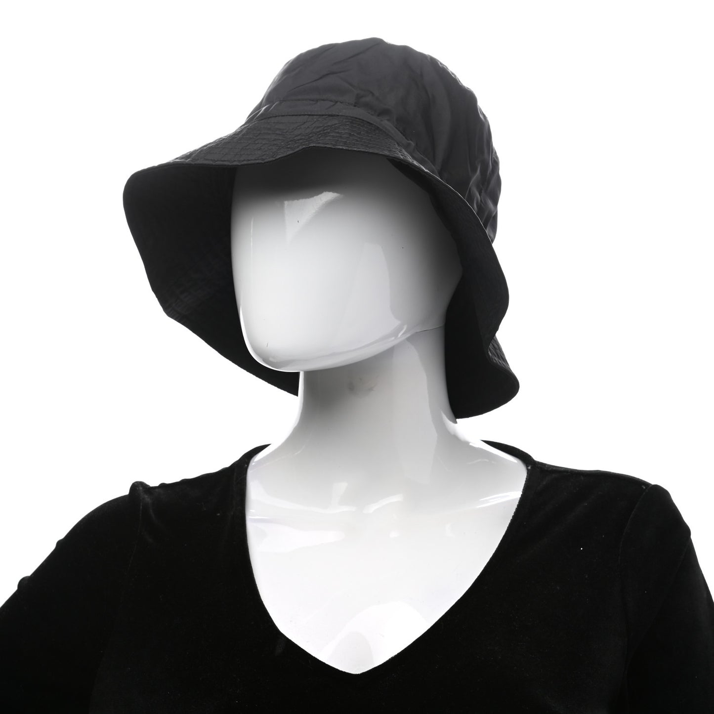 Nylon 2054 Transformable Bob Bucket Hat Black