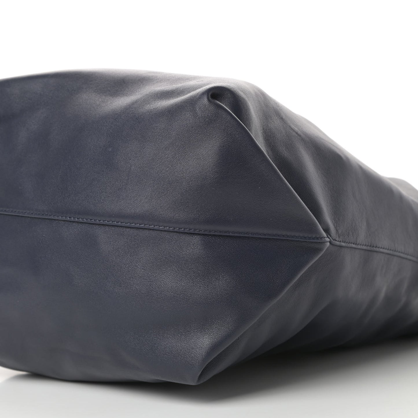 Lambskin Teddy Drawstring Bag Navy