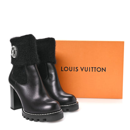 Louis Vuitton Calfskin Beaubourg Cuff Ankle Boots 38 Black 8 of 8