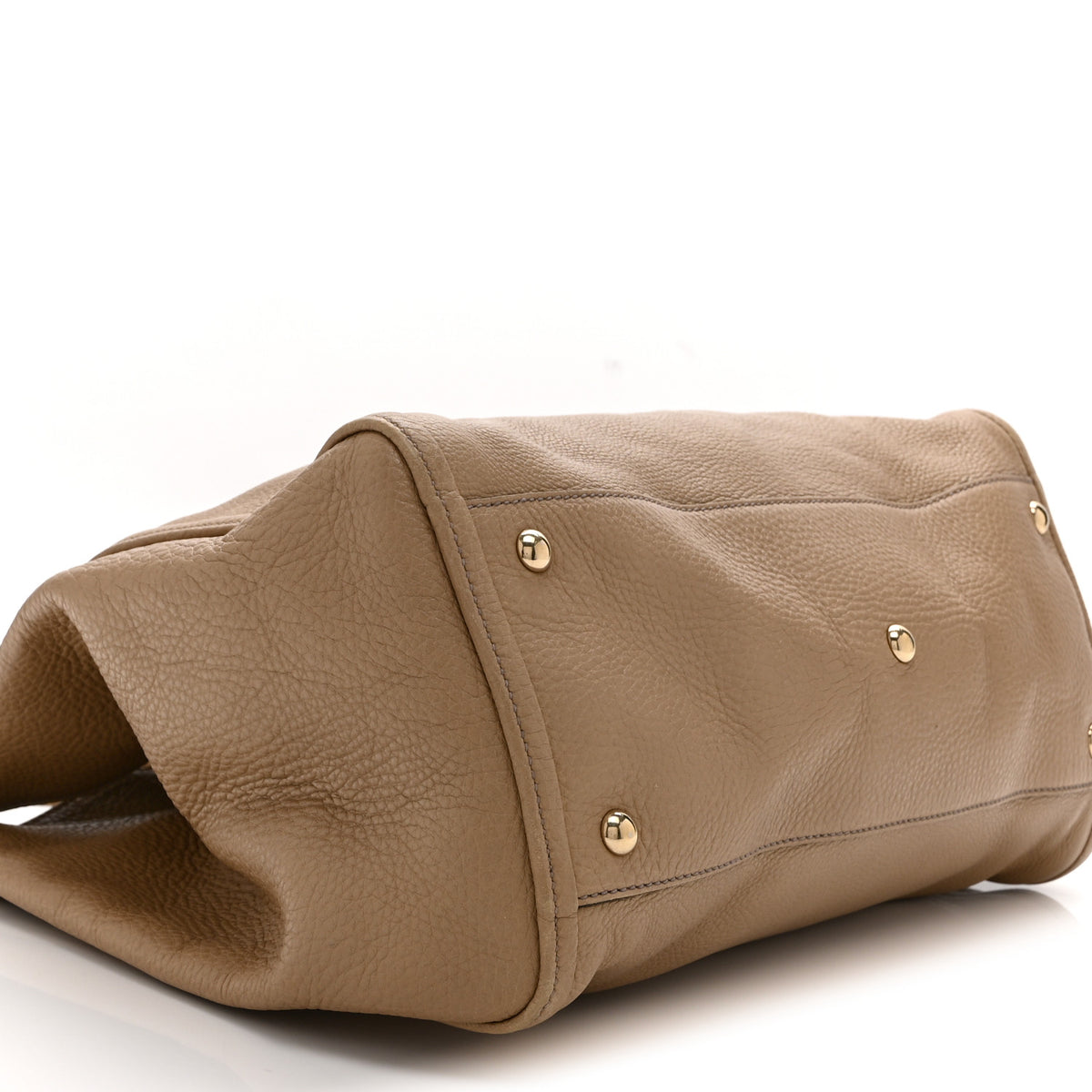 Pebbled Calfskin Medium Soho Shoulder Bag Camelia