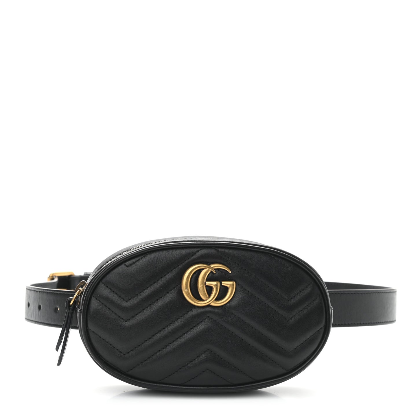 Calfskin Matelasse GG Marmont Belt Bag 85 34 Black