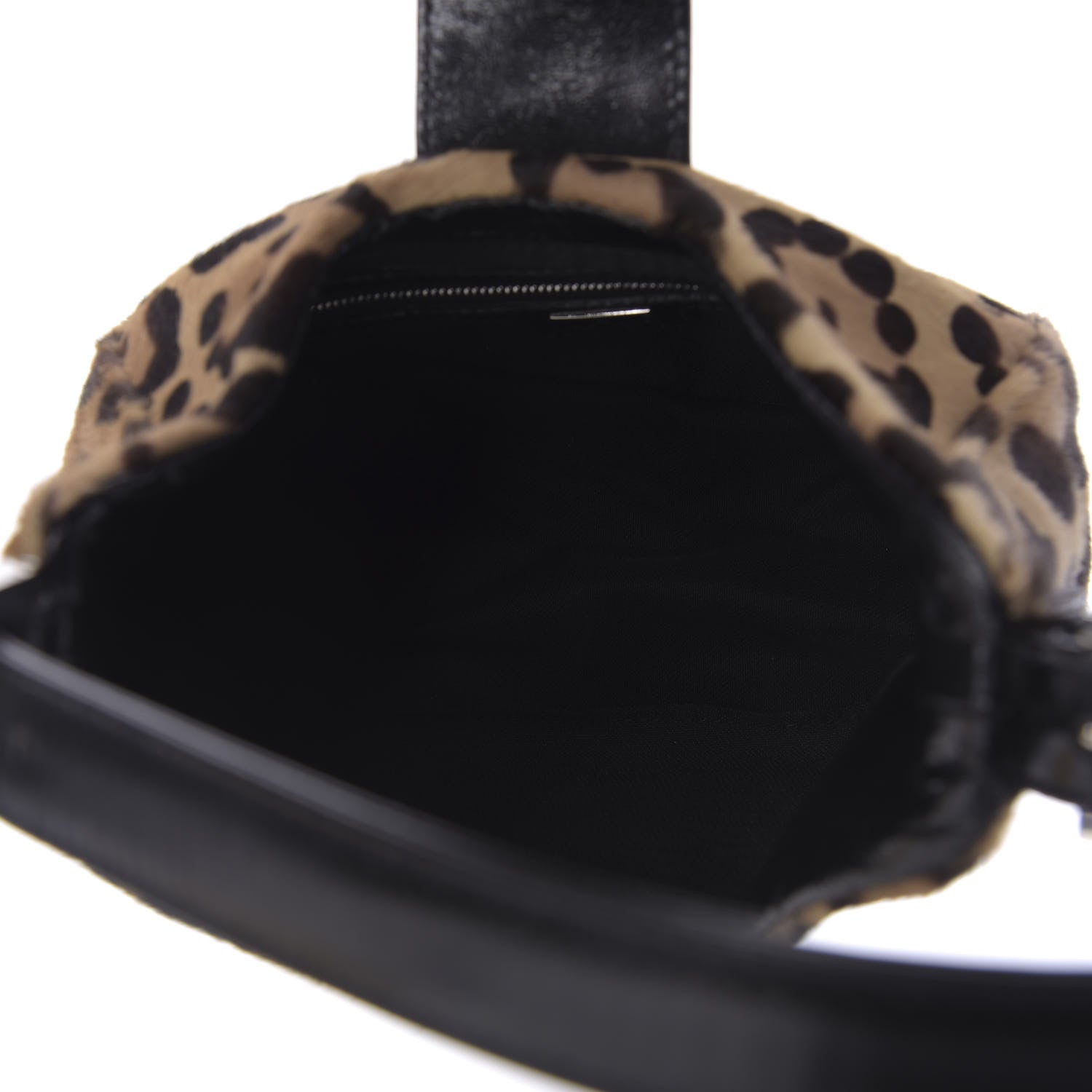 Fendi Calf Hair Leopard Print Shoulder Bag Brown 5 of 9