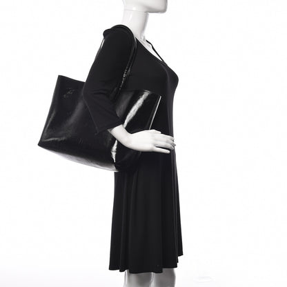 Saint Laurent Patent Calfskin Large Shopping Tote Black 2 of 11