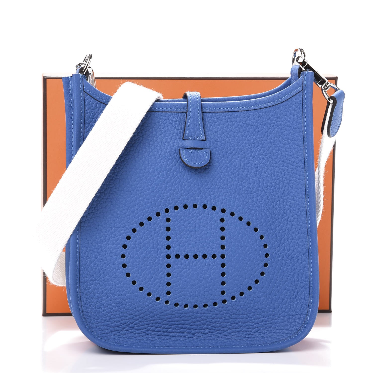 Hermes Taurillon Clemence Amazone Evelyne TPM Mykonos Blanc 12 of 12
