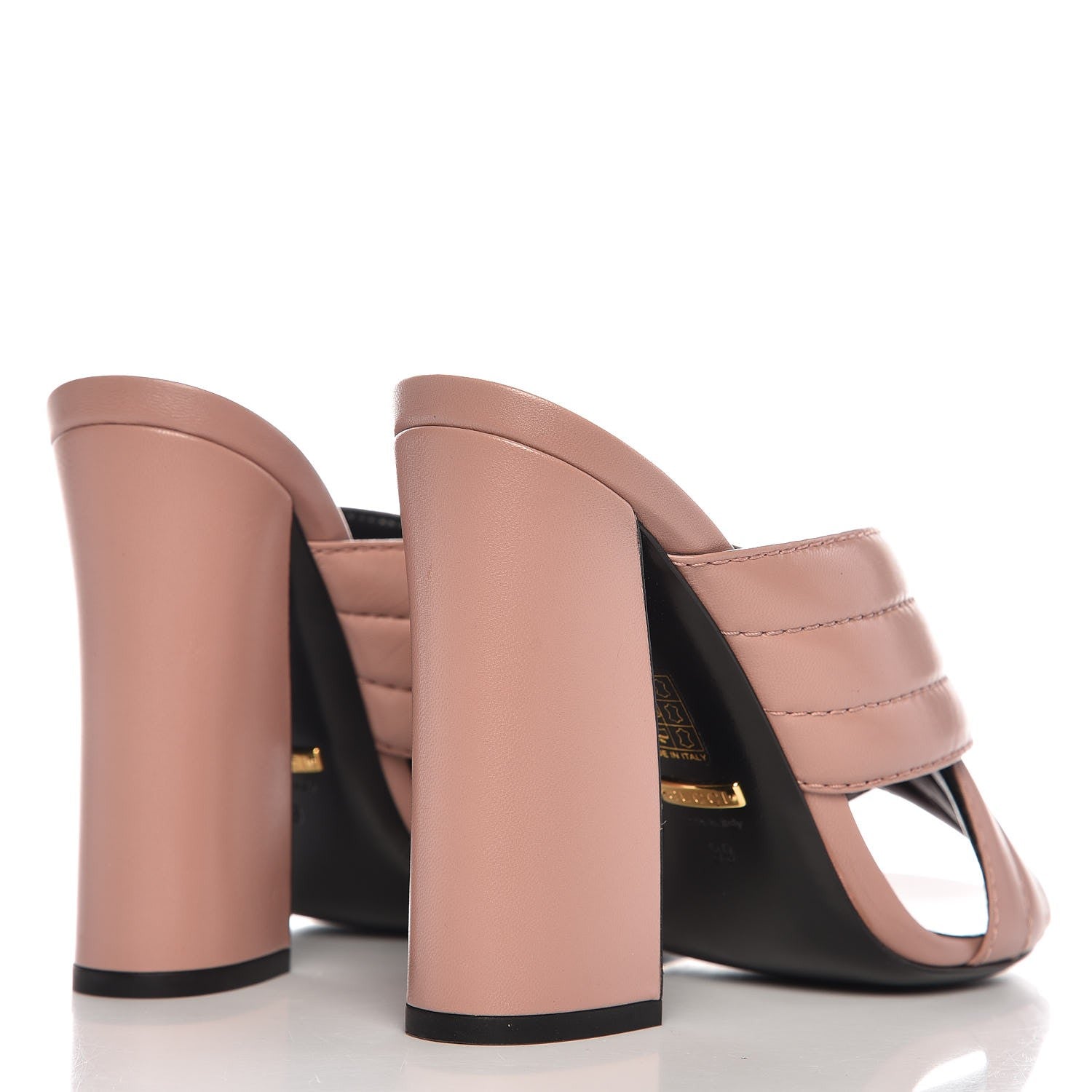 Gucci Malaga Kid Webby Crossover High Heel Slide Sandals 39 Carmine Rose 4 of 8