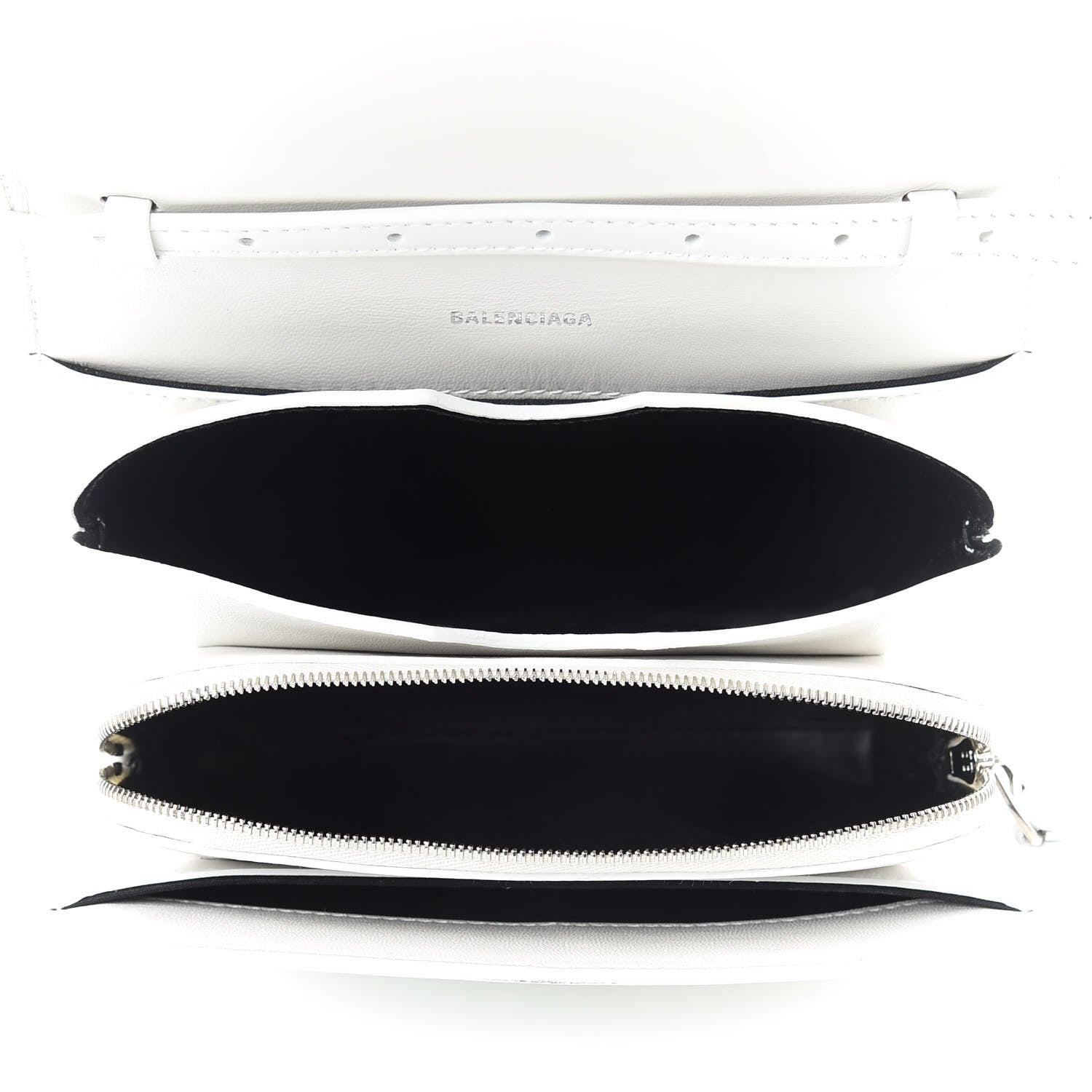 Balenciaga Shiny Box Calfskin Small B Bag White 5 of 10