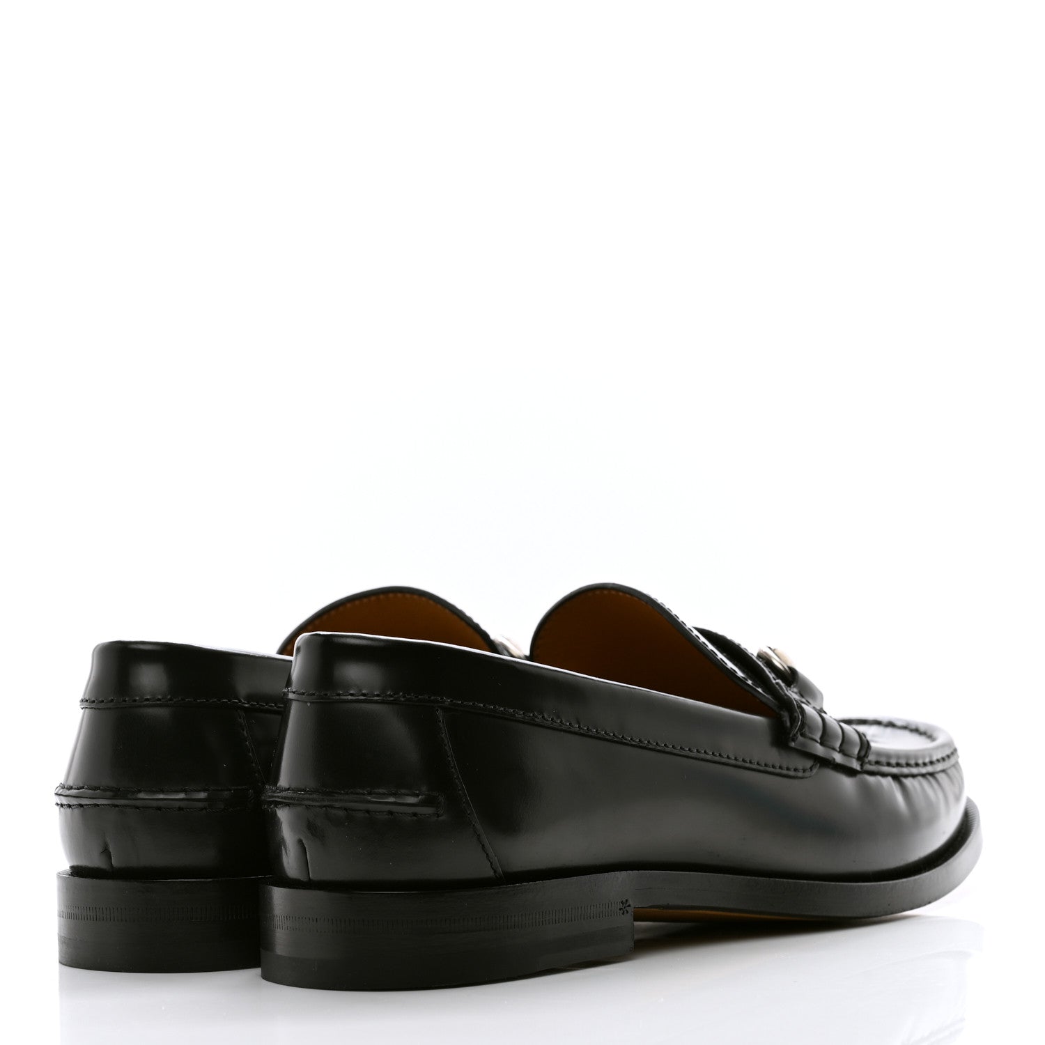 Gucci Mandala Goatskin Mens Horsebit Loafers 9 Black 4 of 10