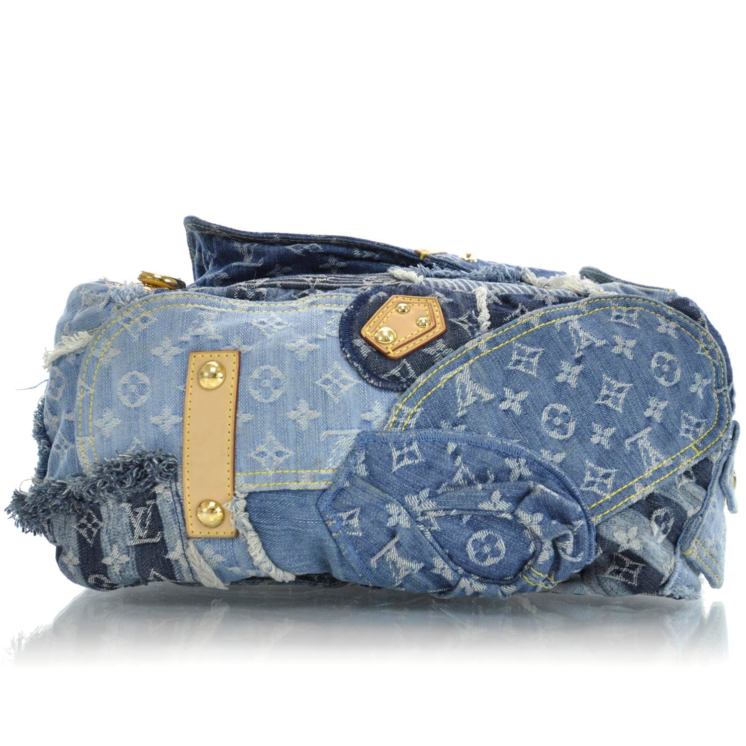 Louis Vuitton Denim Patchwork Bowly Blue 6 of 9