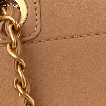 Chanel Calfskin Knit Medium Deauville Tote Beige 11 of 11
