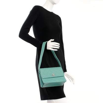 Chanel Caviar Flap Shoulder Bag Green 2 of 21