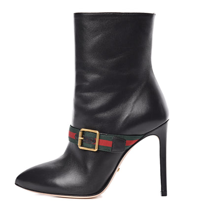 Gucci Nappa Sylvie Ankle Boots 36 Black 1 of 8