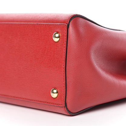 Fendi Vitello Elite Flamingo Petite 2Jours Tote Mattone 11 of 12