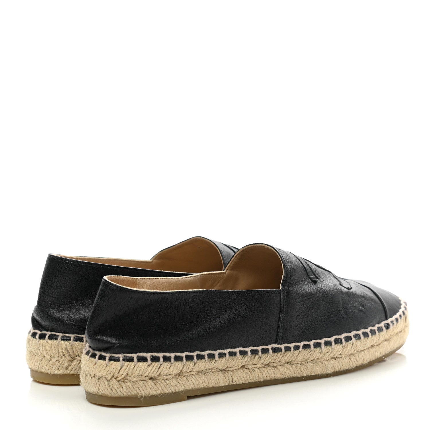 Chanel Lambskin CC Espadrilles 37 Black 4 of 10