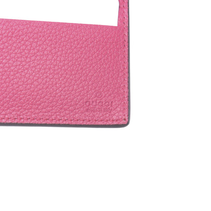 Gucci Grained Calfskin Logo Bi-Fold Wallet Box Pink Green 6 of 8