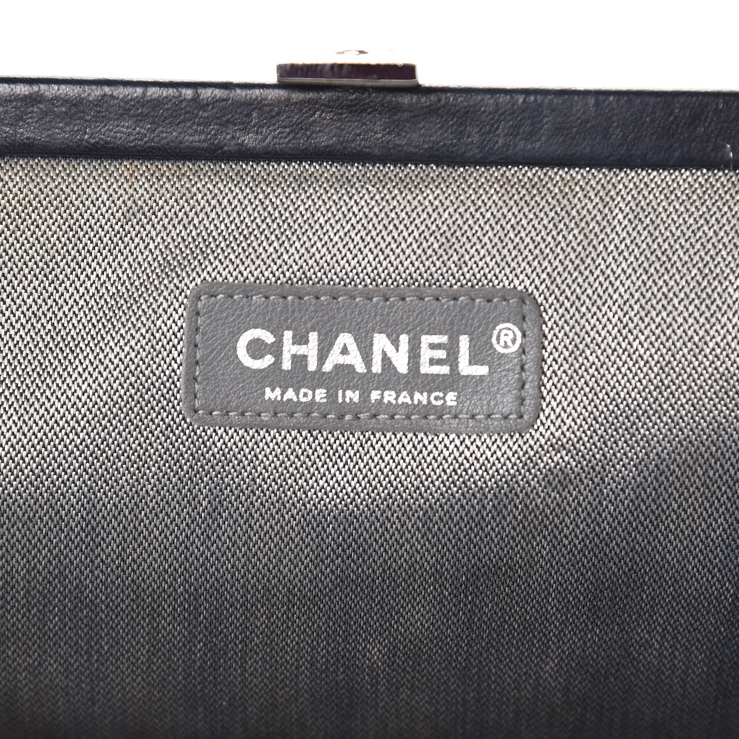Chanel Lambskin Vertical Quilted Mademoiselle Clutch Black 6 of 14