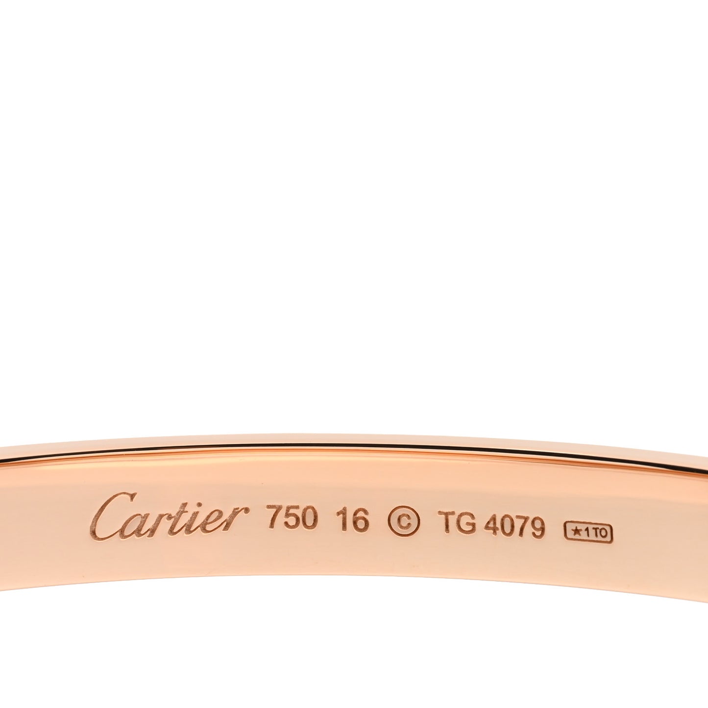 18K Pink Gold LOVE Bracelet 16