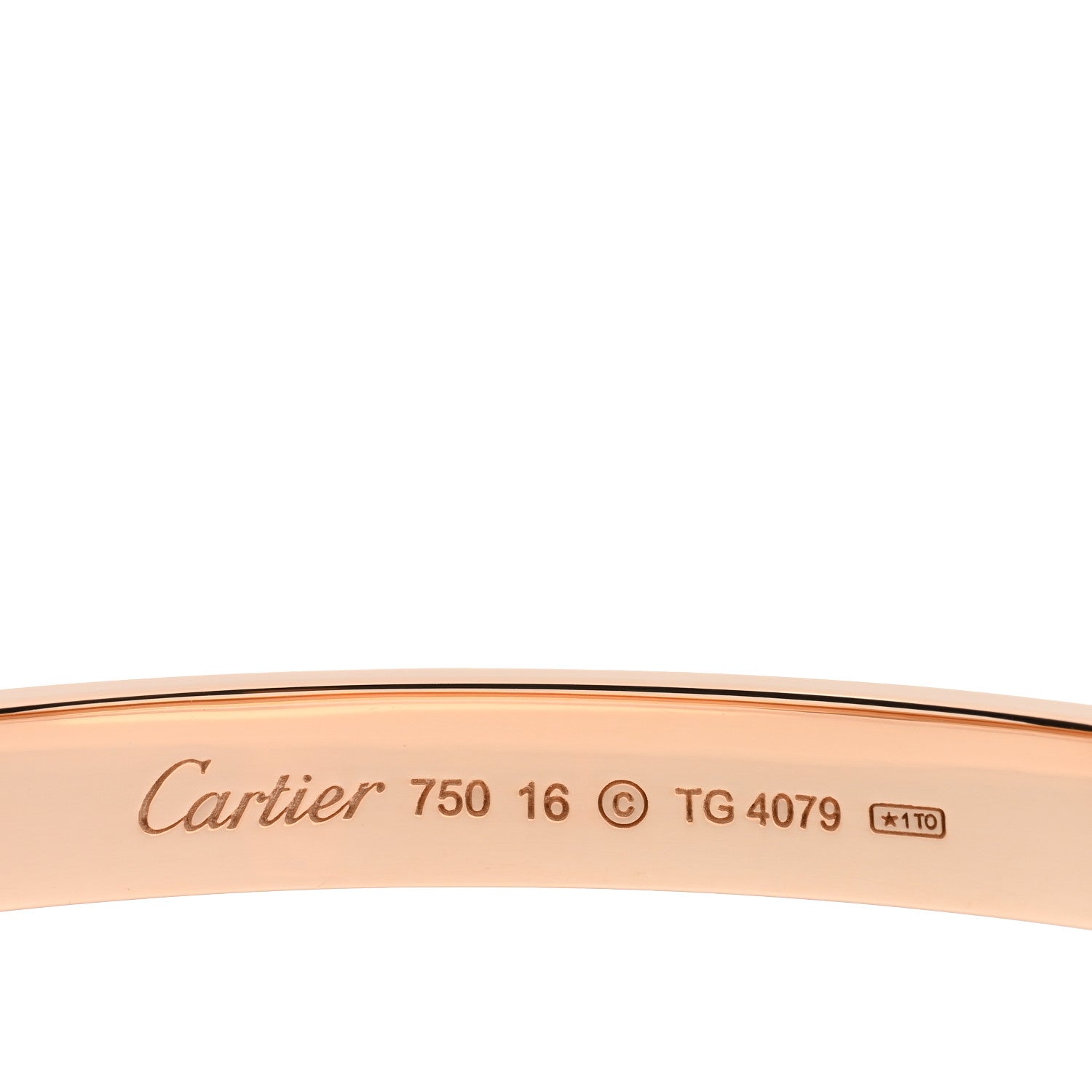 Cartier 18K Pink Gold LOVE Bracelet 16 3 of 4