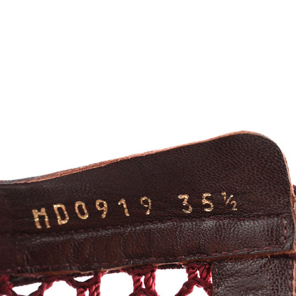 Christian Dior Suede Resille Naughtily-D 30mm Ankle Boots 35.5 Rouge Noir 8 of 9