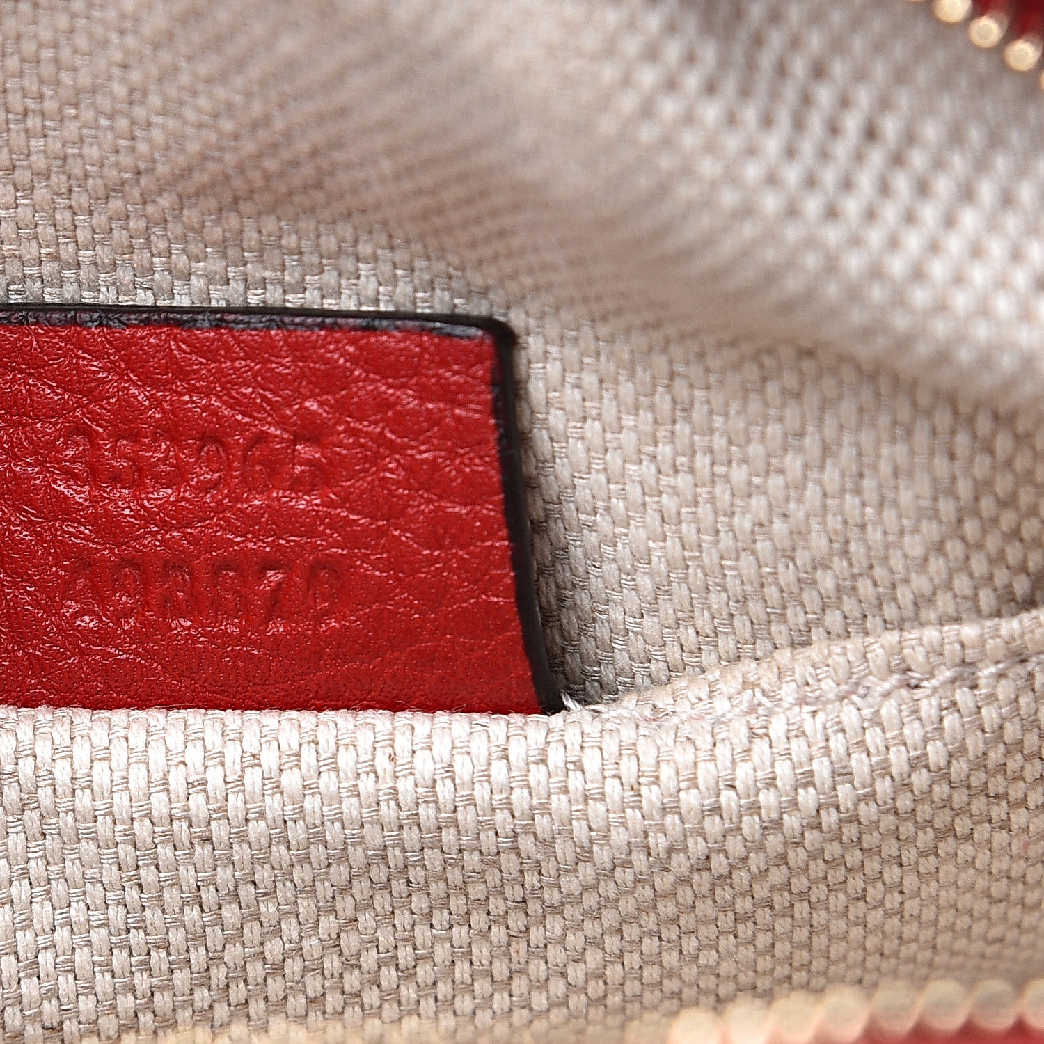 Gucci Pebbled Calfskin Mini Soho Chain Bag Tabasco Red 6 of 13