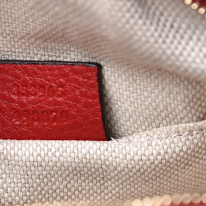 Gucci Pebbled Calfskin Mini Soho Chain Bag Tabasco Red 6 of 13