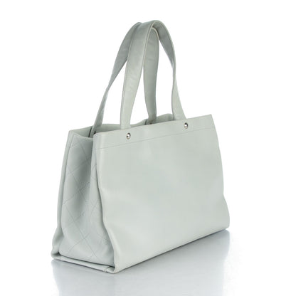 Chanel Caviar CC Tote Light Grey 3 of 9