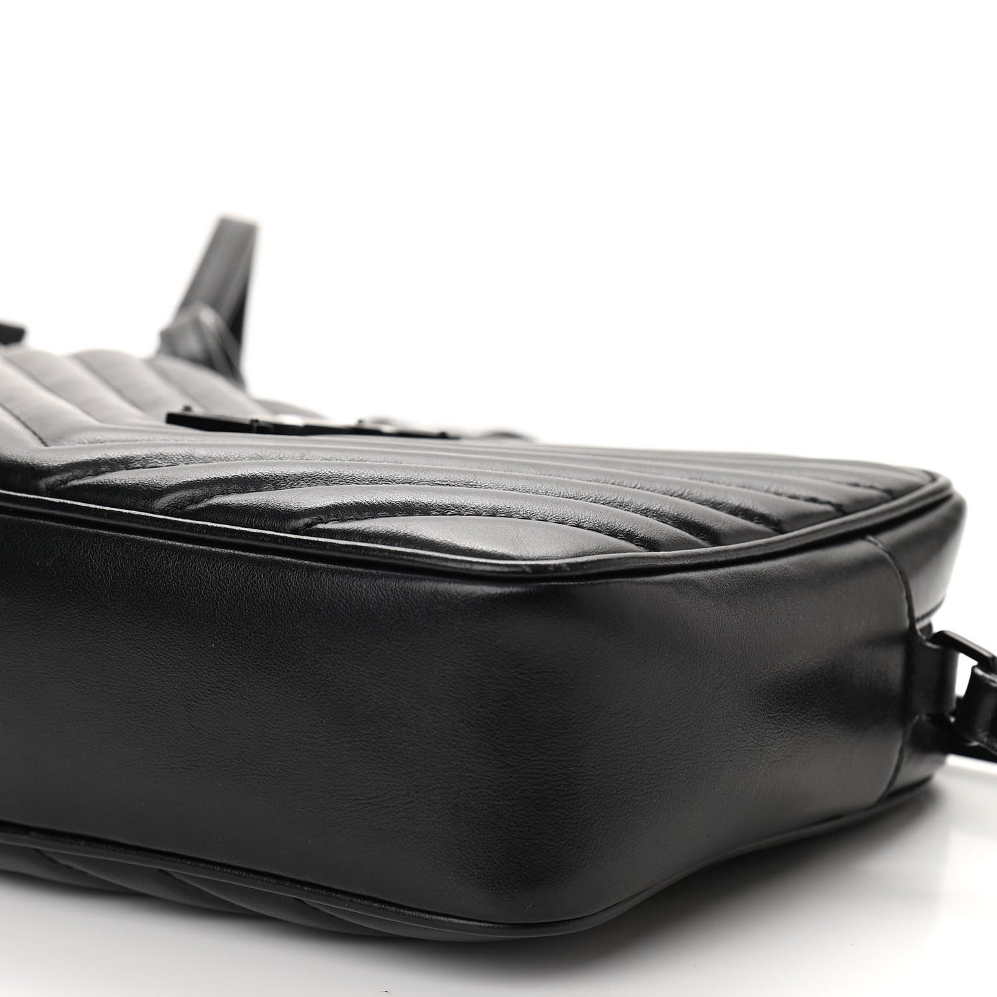 Calfskin Matelasse Monogram Lou Camera Bag Black