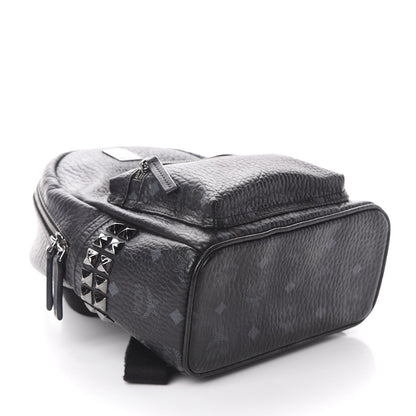 MCM Visetos Side Stud Mini Stark Backpack Black 3 of 8