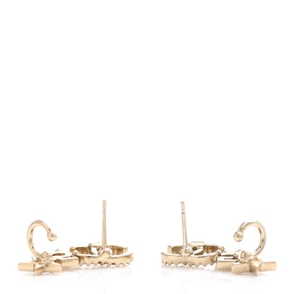 Chanel Crystal Star 5 CC Earrings Gold 3 of 5
