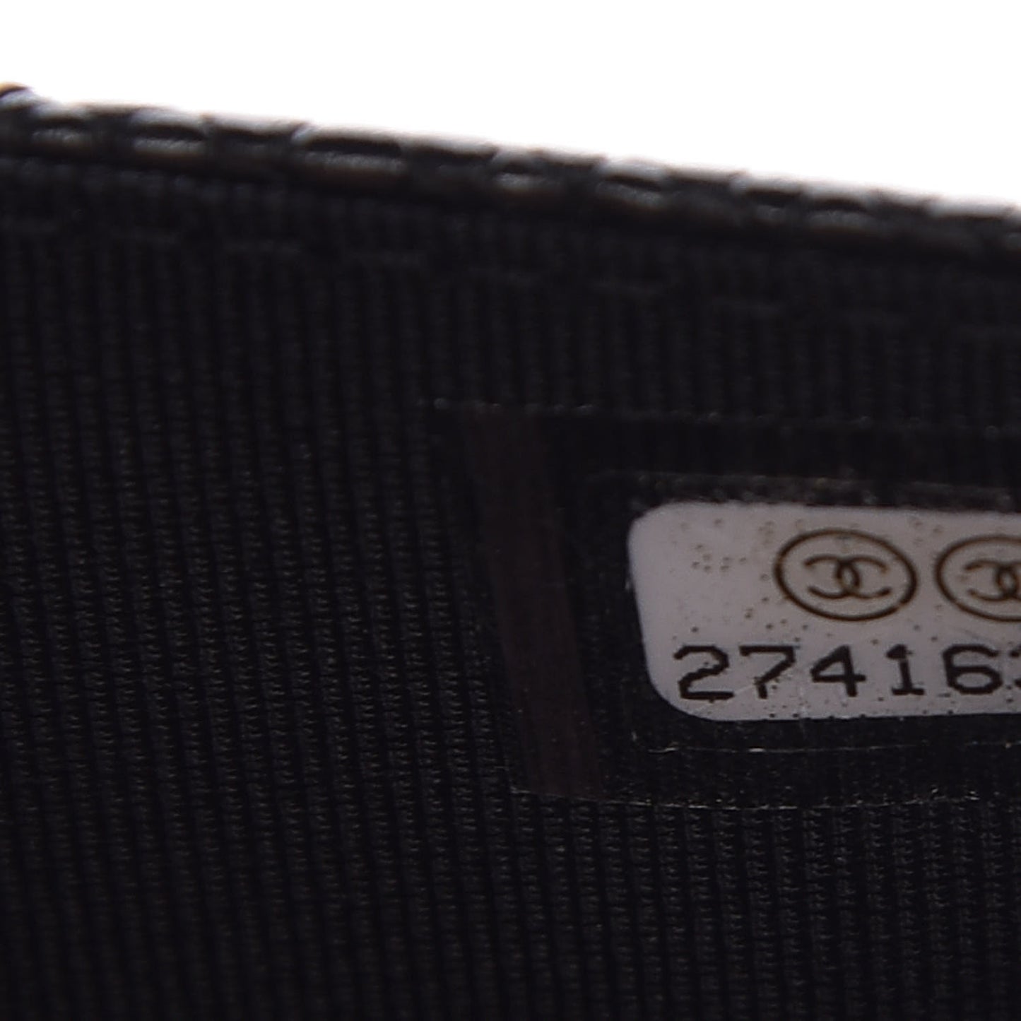 Caviar Quilted Flap Card Holder Black