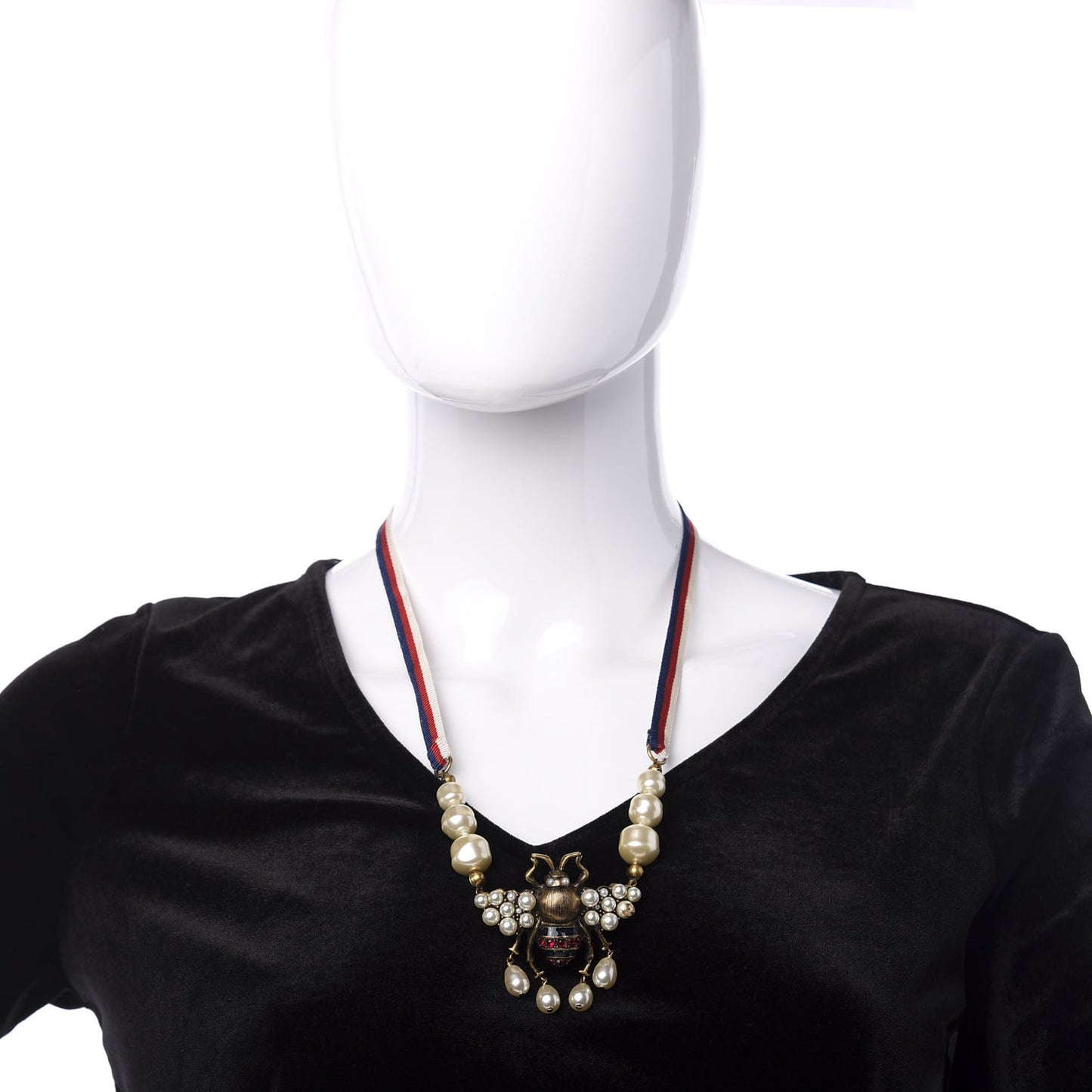 Crystal Pearl GG Sylvie Bee Necklace