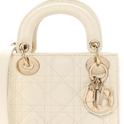 Christian Dior Lambskin Cannage Mini Lady Dior White 5 of 9