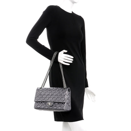 Chanel Metallic Aged Calfskin Quilted 2.55 Reissue 226 Flap Dark Silver 3 of 8