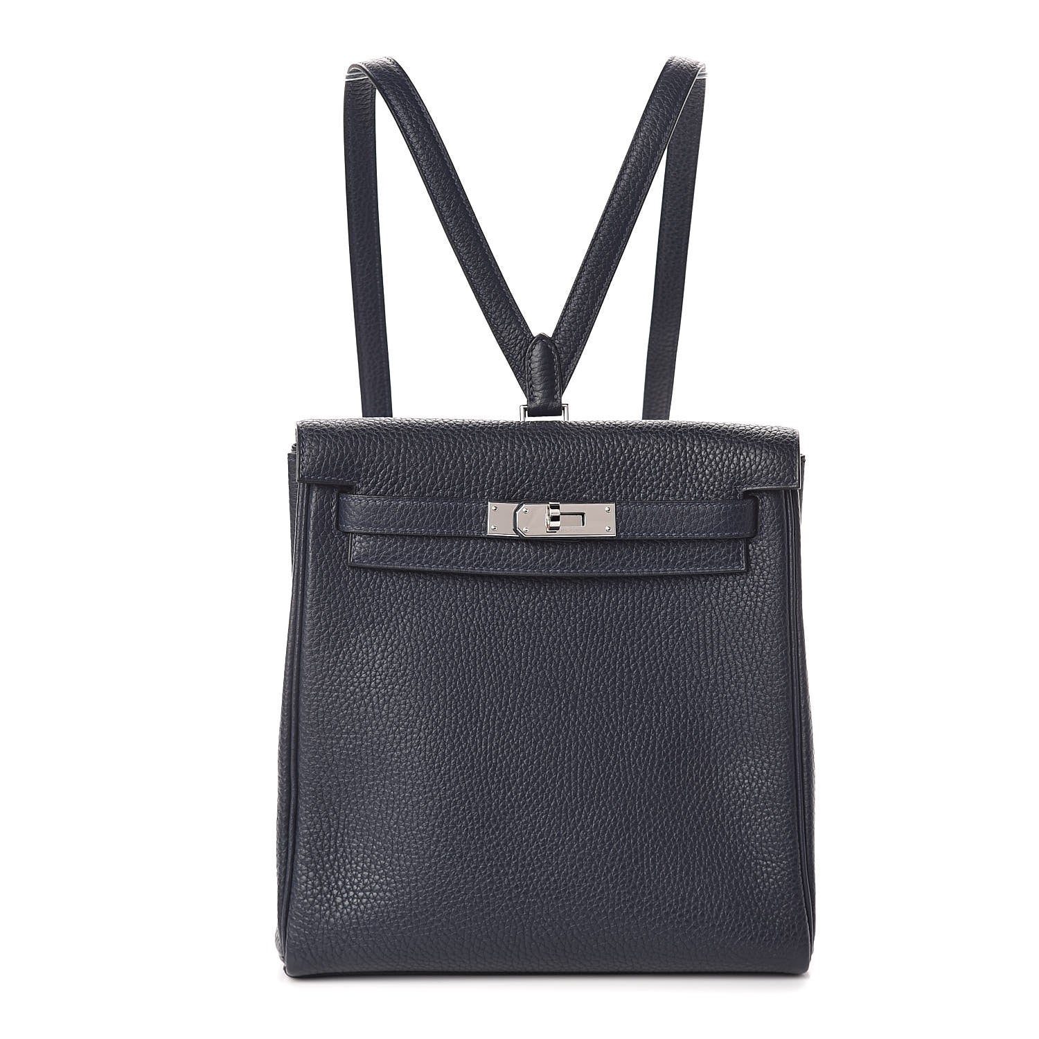 Hermes Taurillon Clemence Kelly Ado Backpack Bleu Nuit 1 of 9