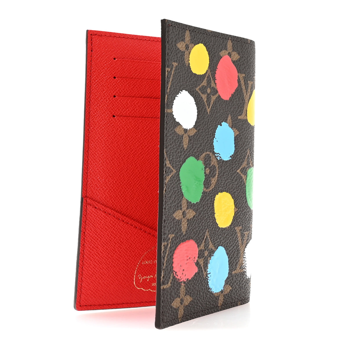 LV X YK Monogram Dots Passport Cover Multicolor