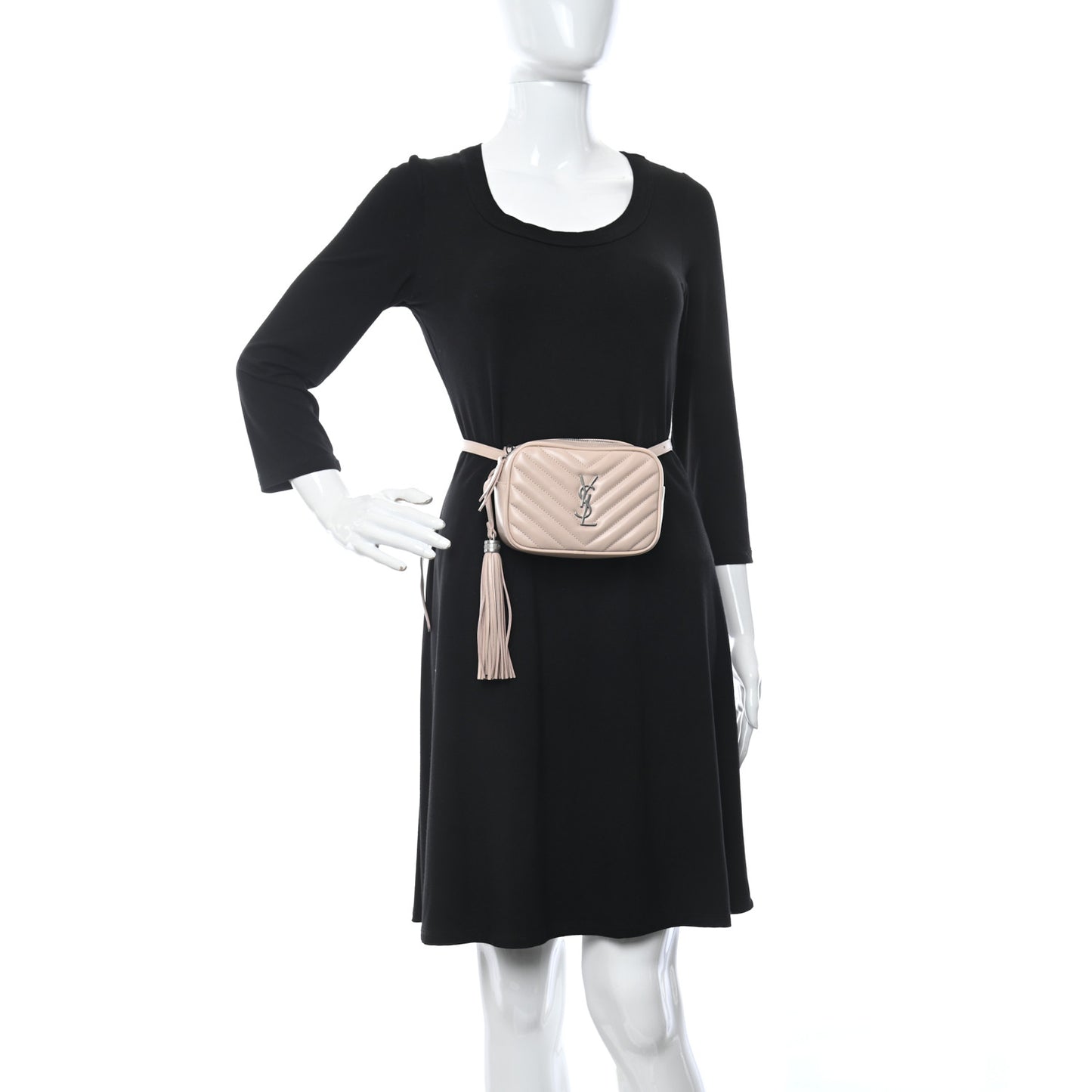 Calfskin Matelasse Monogram Lou Belt Bag Rose Poudre